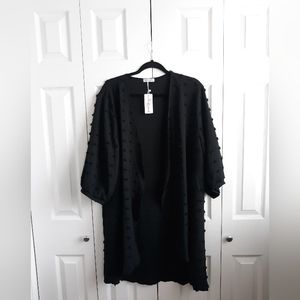 NWT Black Kimono 2X